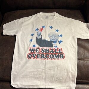 Port and Company White and Blue Short Sleeve Tee